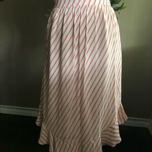 Striped Pink and White Skirt